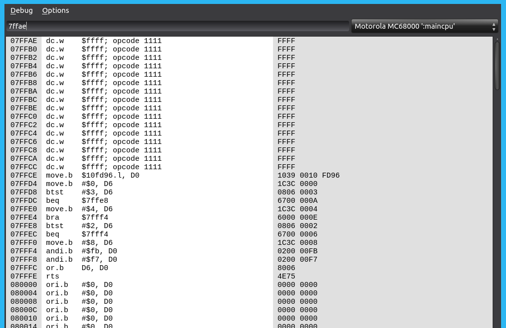 The disassembly showing our newly inserted subroutine