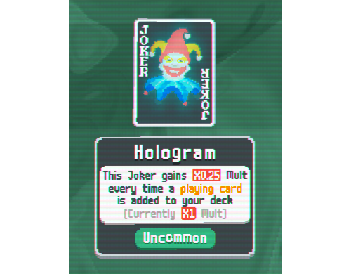 Hologram, a personal favorite